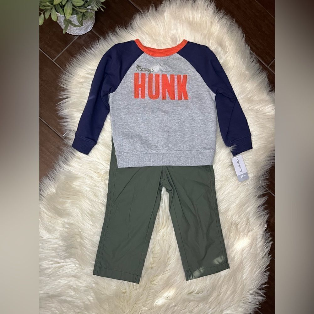 Carter’s “Mommy’s Hunk” pant set 2pc sz 24 M